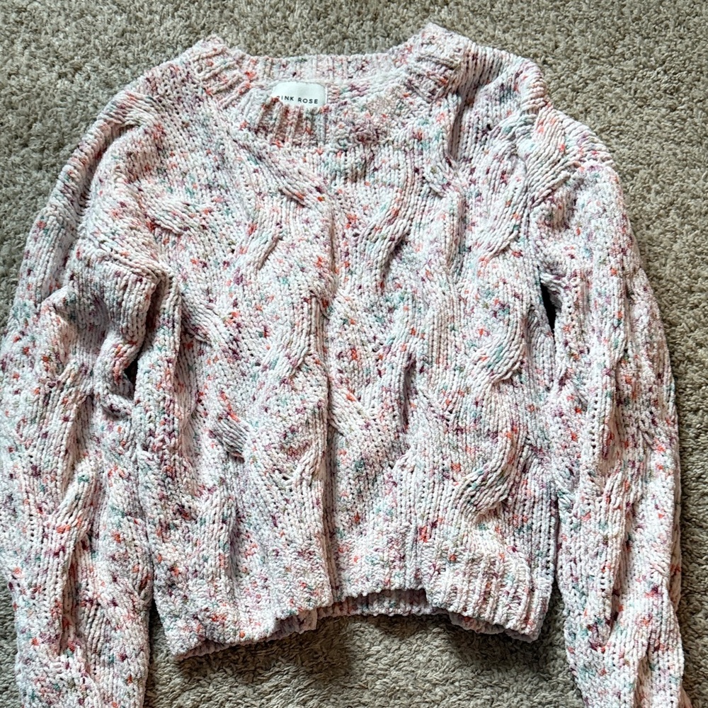 Pink Rose Women's Multicolor Knit Sweater
